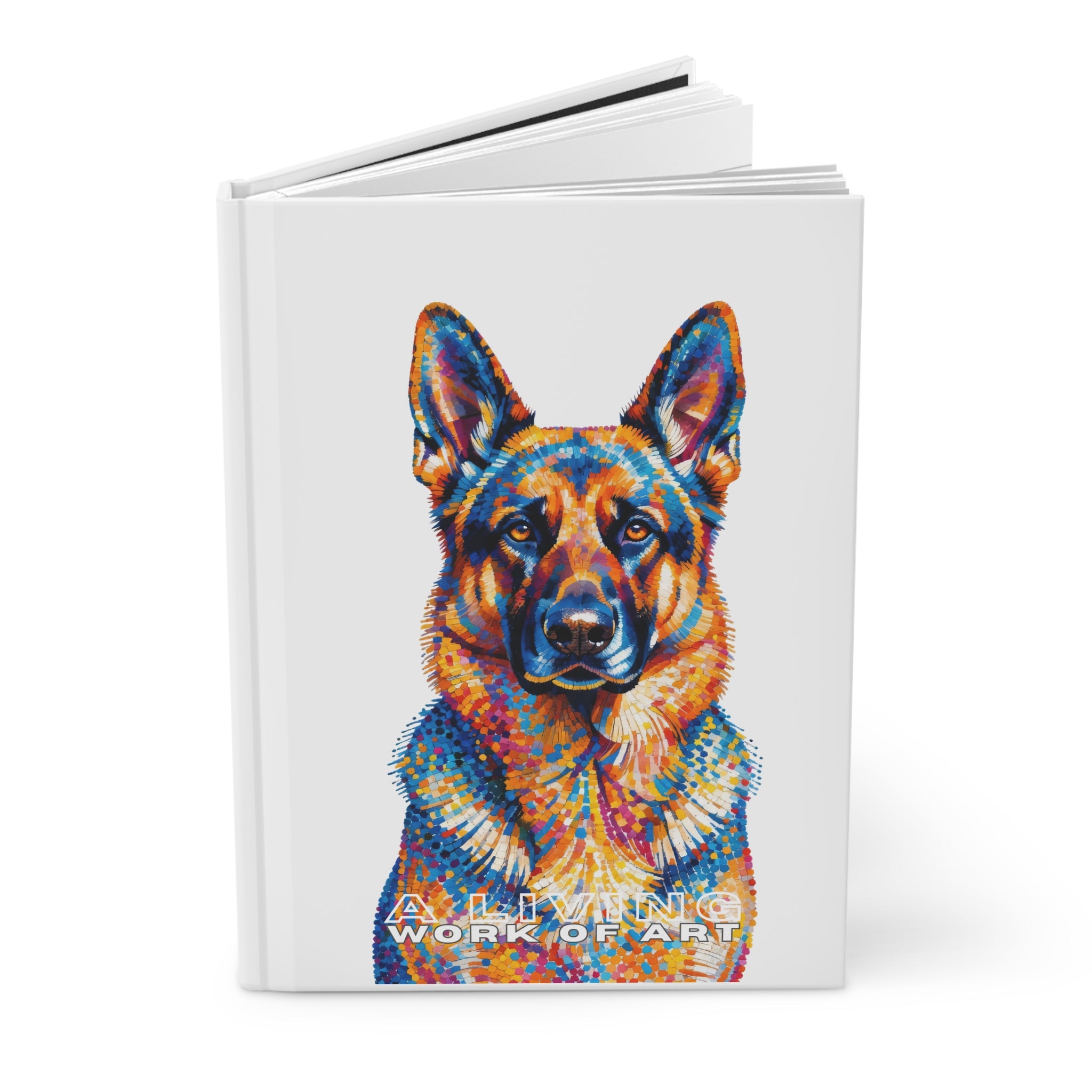 German Shepherd Notebook | Living Work of Art Collection | Pointillism Style