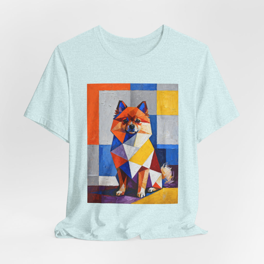 Pomeranian T Shirt | Living Work of Art Collection | Cubist Style