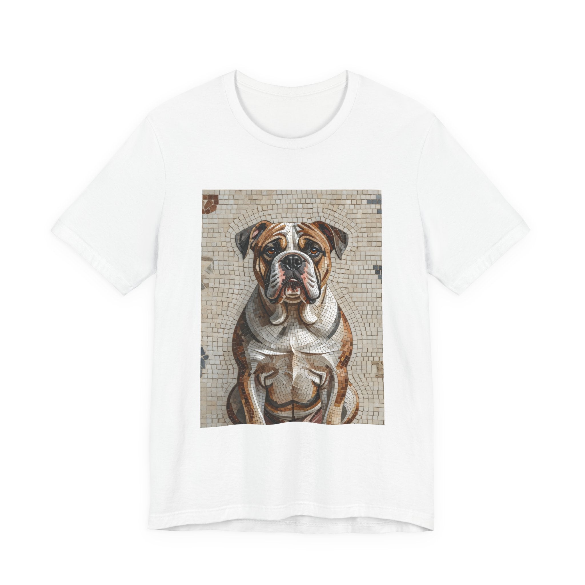 Bulldog T Shirt | Living Work of Art Collection | Mosaic Style