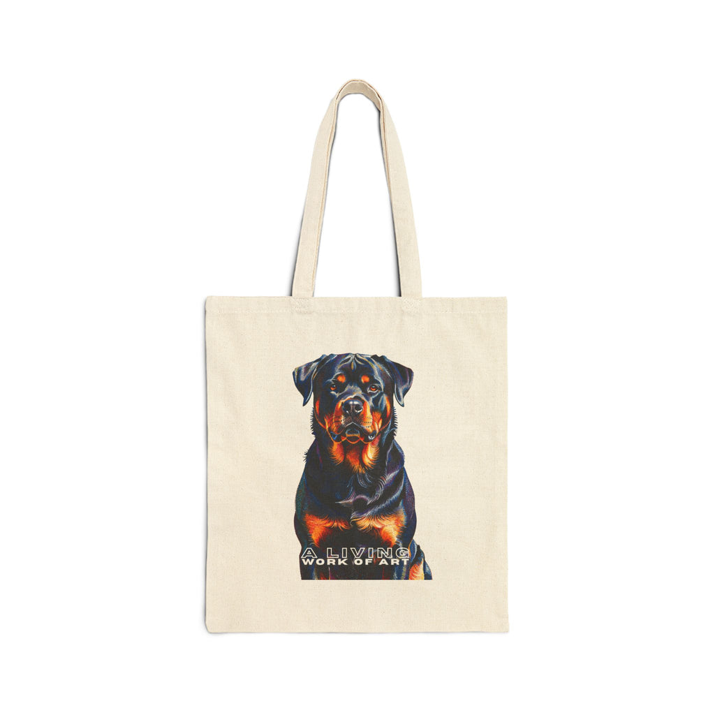 Rottweiler Tote Bag | Living Work of Art Collection | Pointillism Style