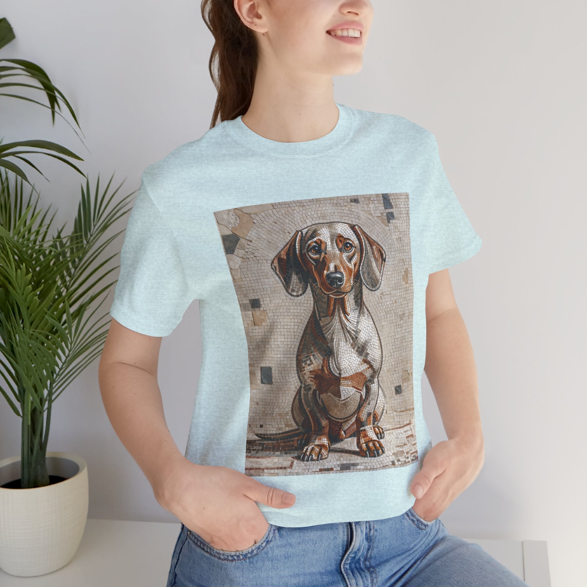 Dachshund T Shirt | Living Work of Art Collection | Mosaic Style