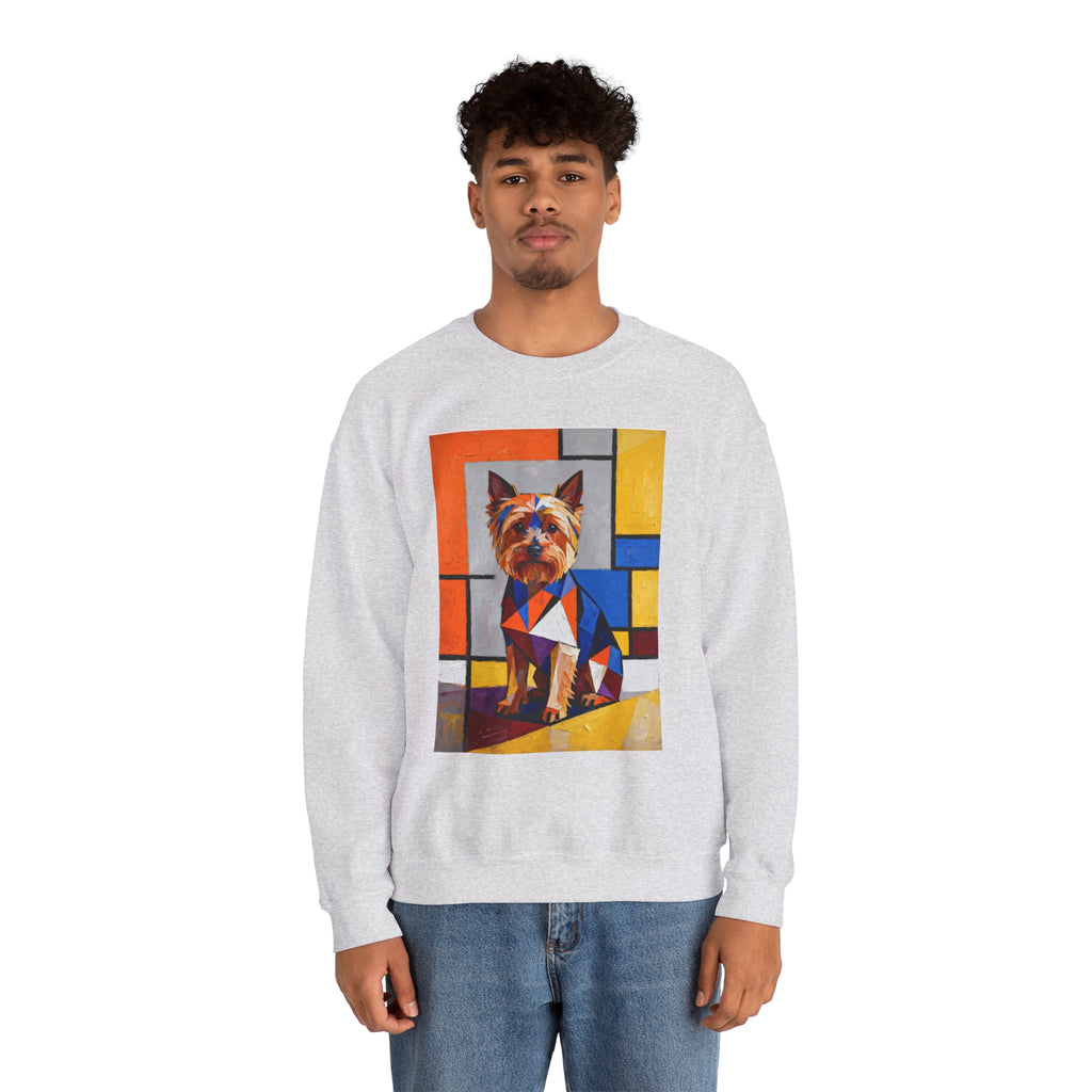 Yorkshire Terrier Sweatshirt | Living Work of Art Collection | Cubist Style