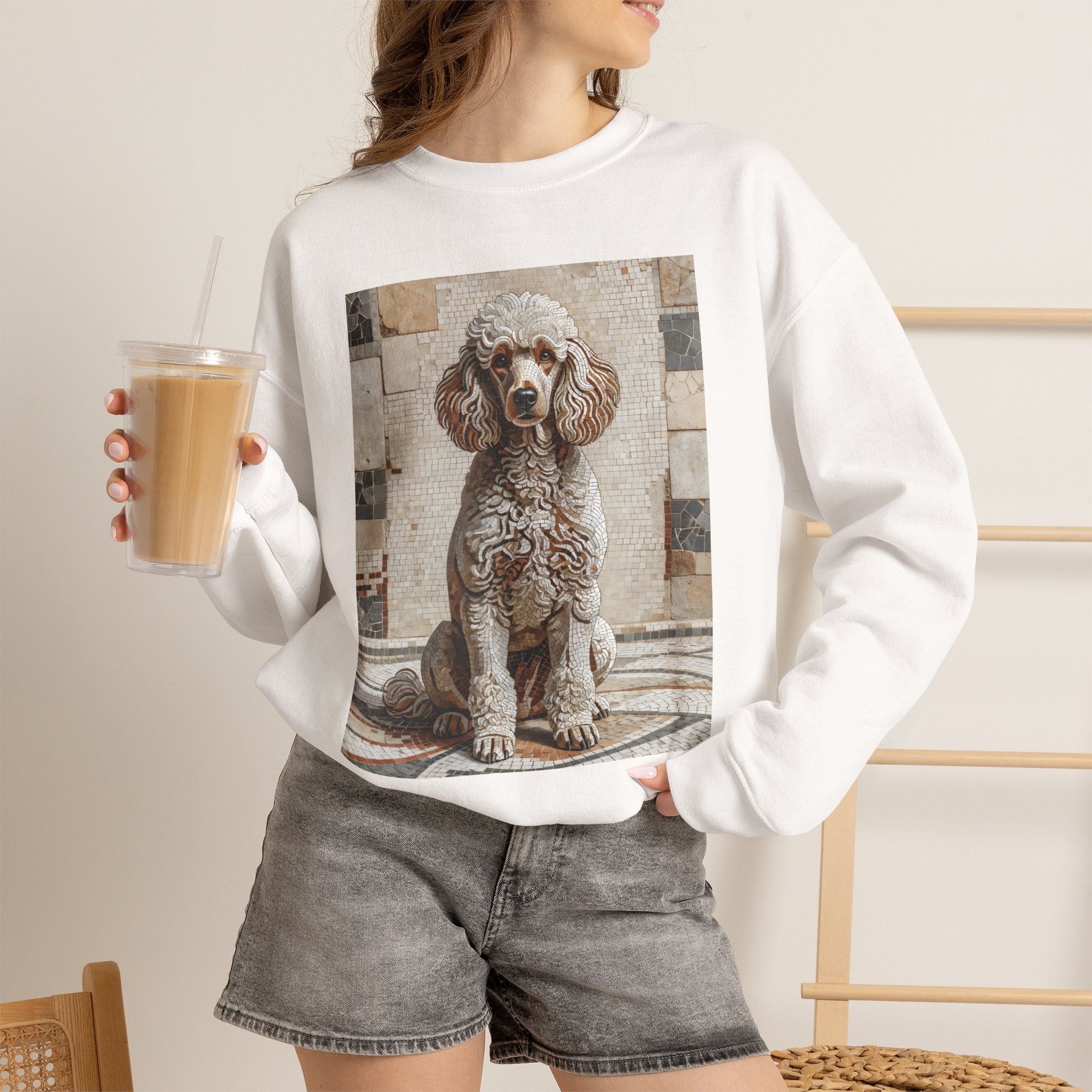 Poodle Sweatshirt | Living Work of Art Collection | Mosaic Style