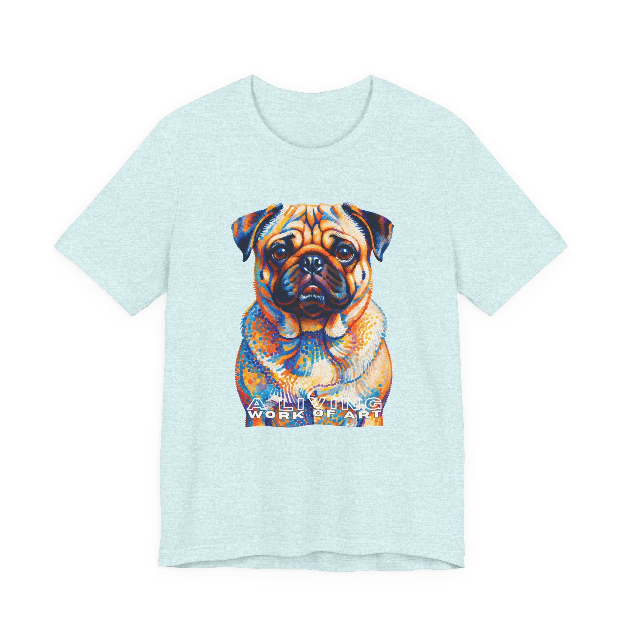 Pug T Shirt | Living Work of Art Collection | Pointillism Style