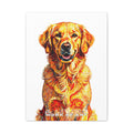 Golden Retriever Pointer Canvas Wall Art | Living Work of Art Collection | Pointillism Style Print