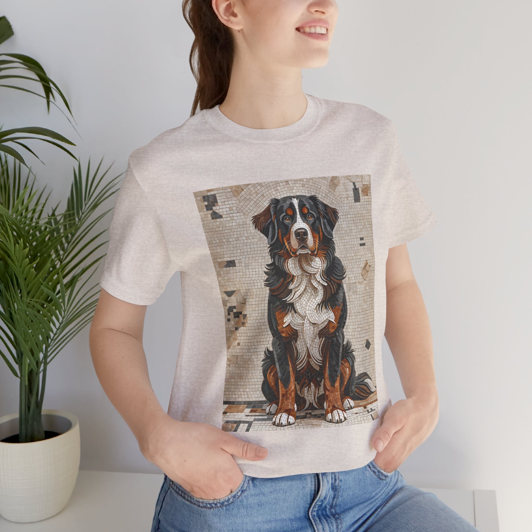 Bernese Mountain Dog T Shirt | Living Work of Art Collection | Mosaic Style