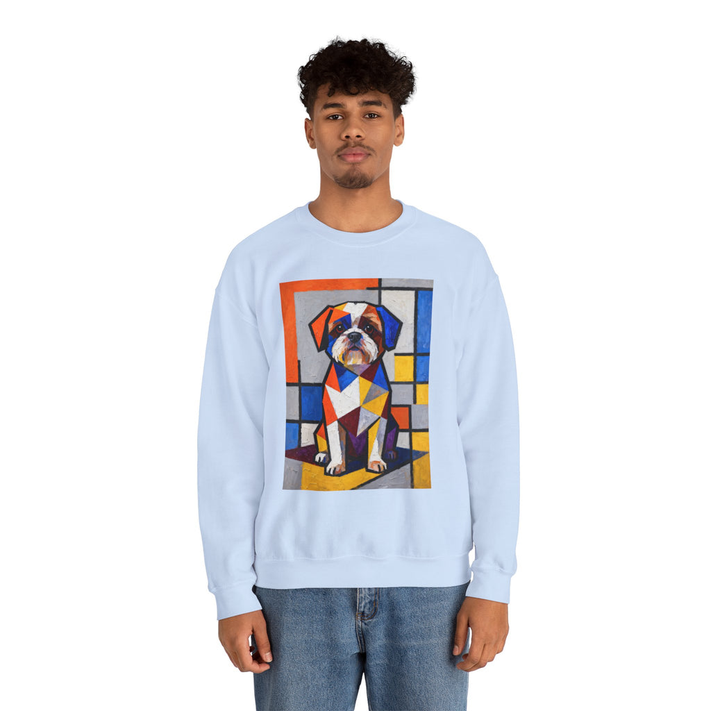 Shih Tzu Sweatshirt | Living Work of Art Collection | Cubist Style