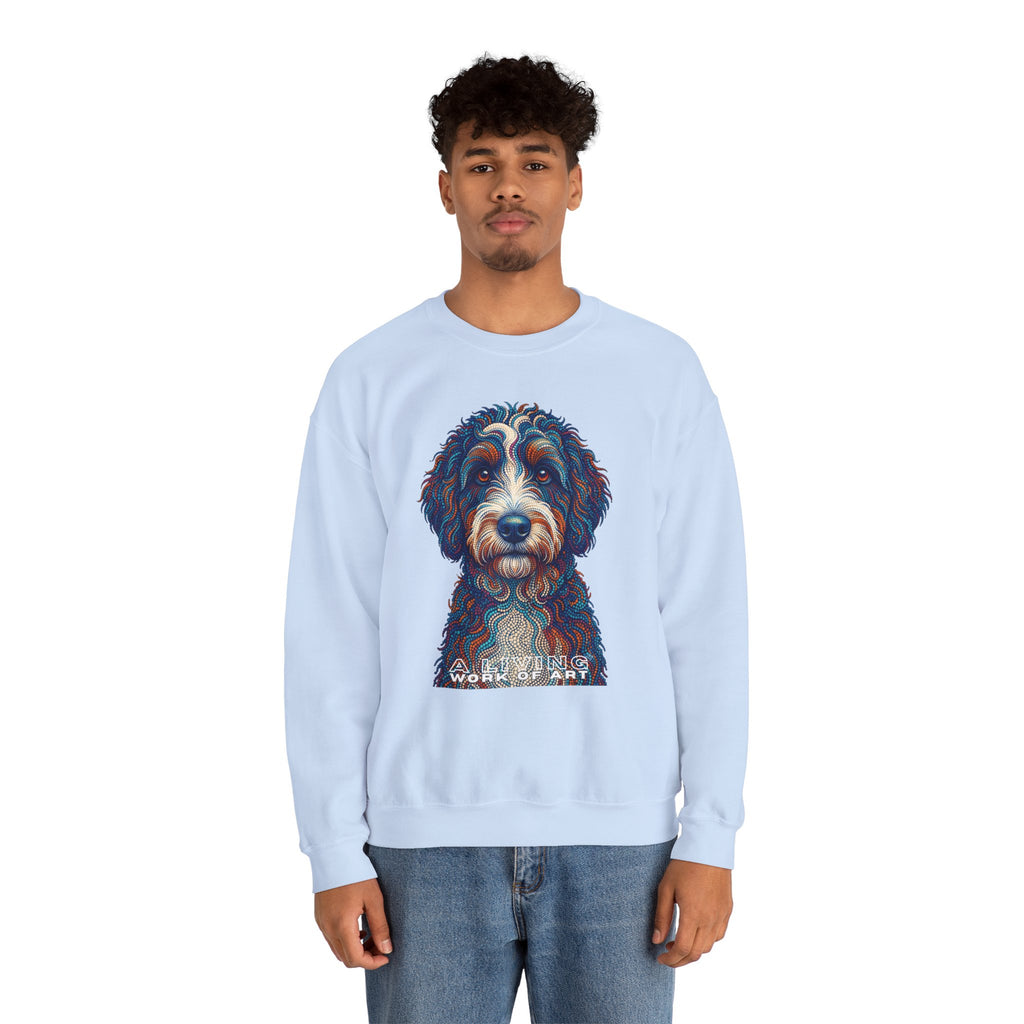 Bernedoodle Sweatshirt | Living Work of Art Collection | Pointillism Style
