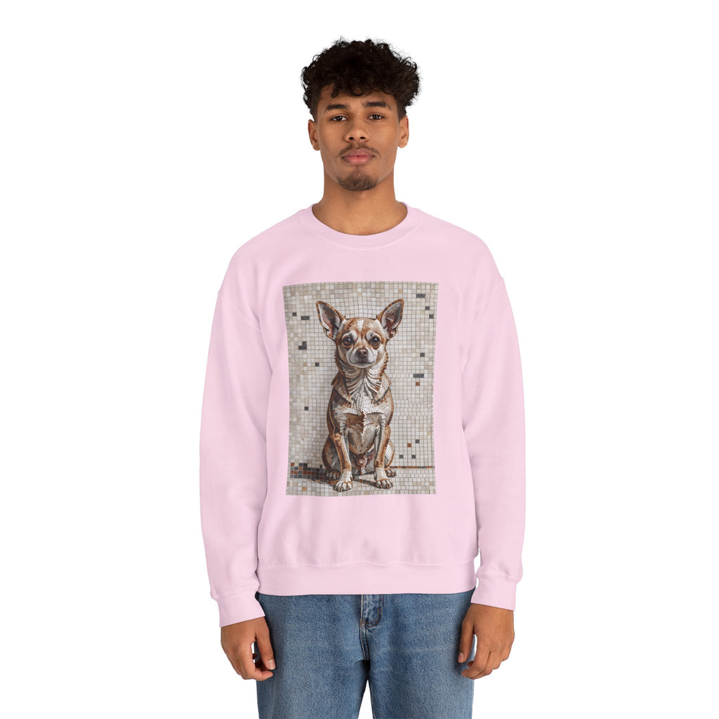 Chihuahua Sweatshirt | Living Work of Art Collection | Mosaic Style