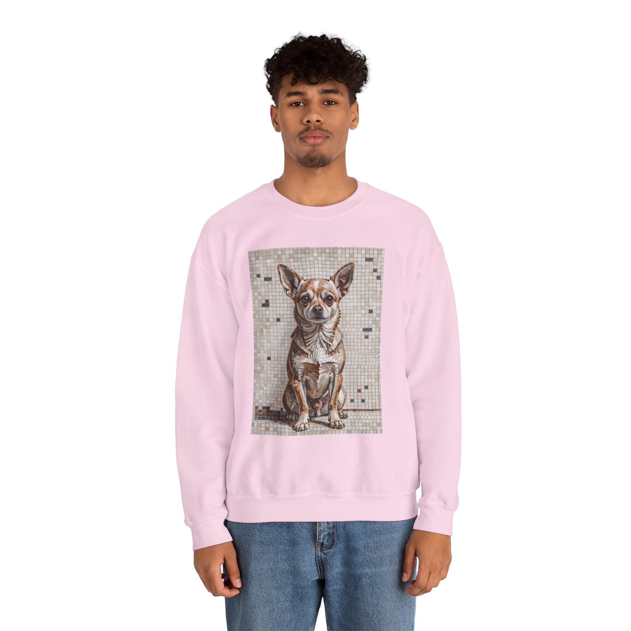 Chihuahua Sweatshirt | Living Work of Art Collection | Mosaic Style