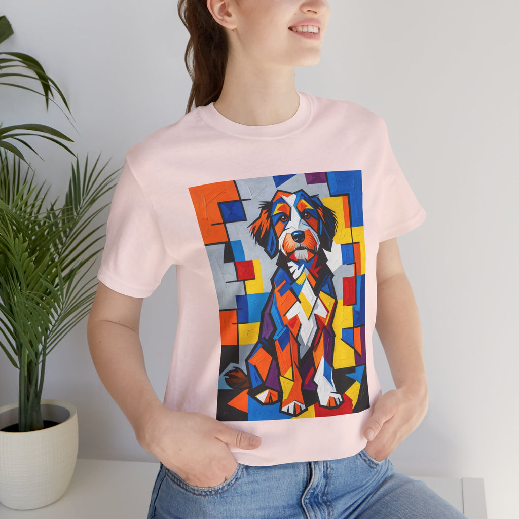 Bernedoodle T Shirt | Living Work of Art Collection | Cubist Style