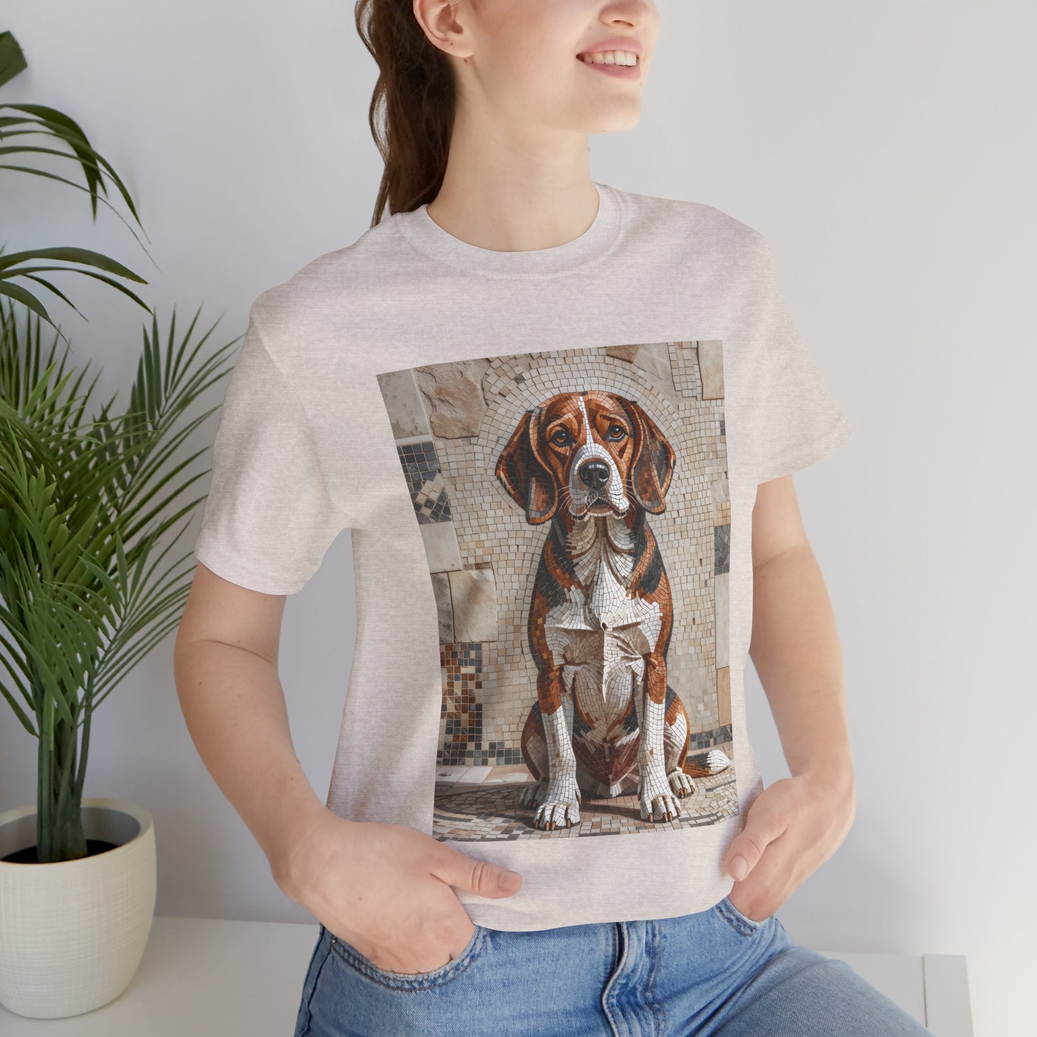 Beagle T Shirt | Living Work of Art Collection | Mosaic Style