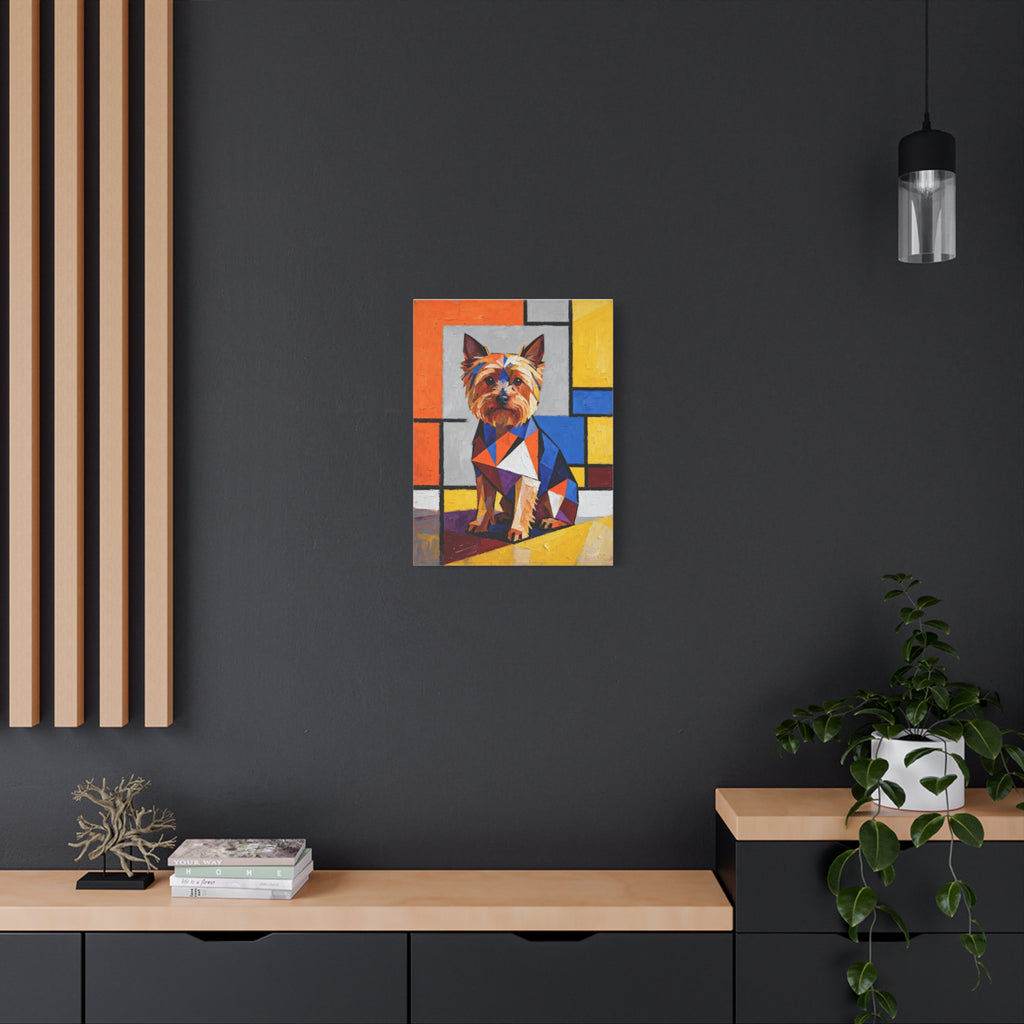 Yorkshire Terrier Canvas Wall Art | Living Work of Art Collection | Cubist Style Print