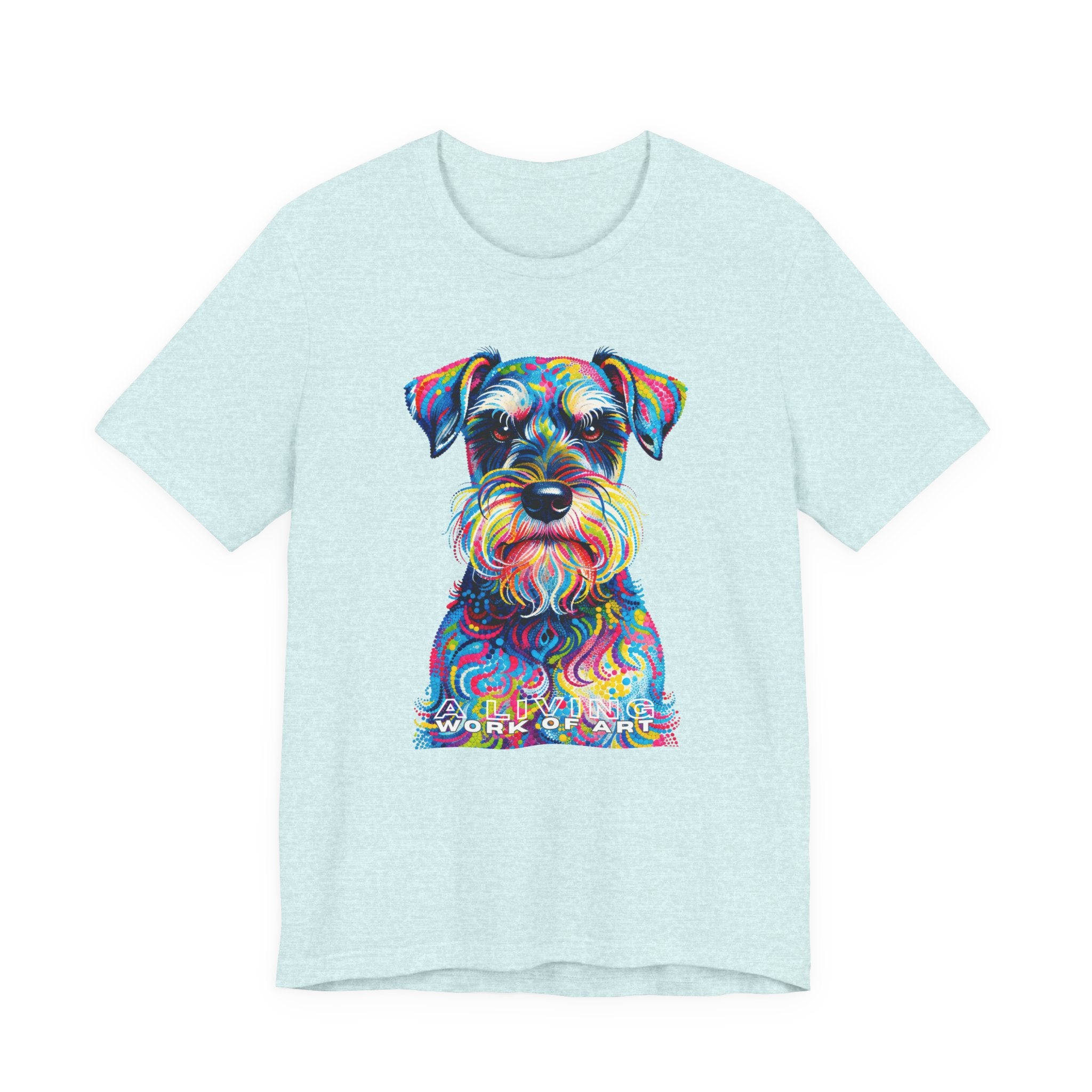 Schnauzer T Shirt | Living Work of Art Collection | Pointillism Style