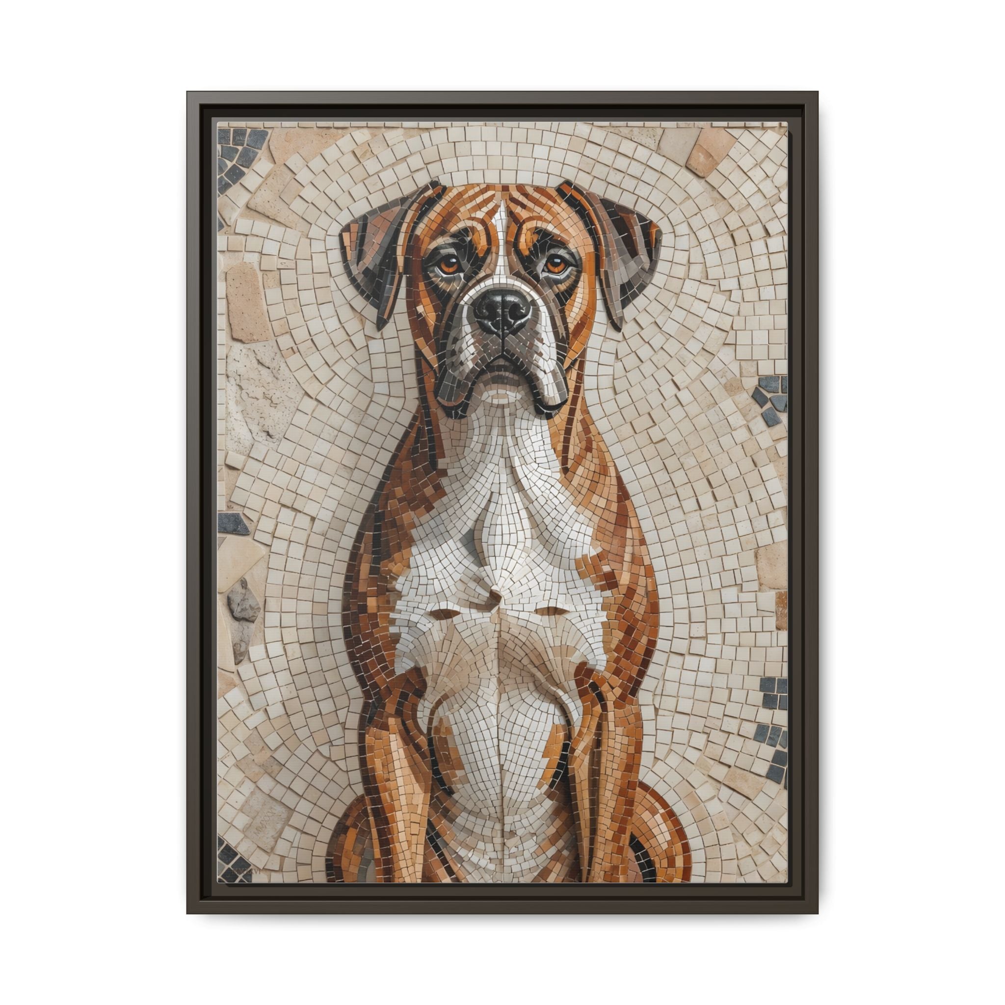 Boxer Canvas Wall Art | Living Work of Art Collection | Mosaic Style Print