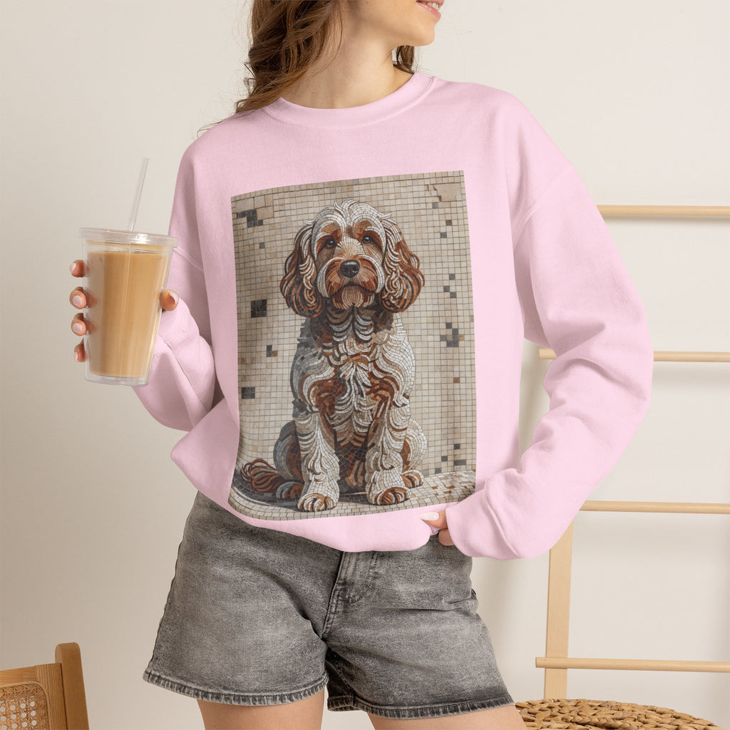 Cockapoo Sweatshirt | Living Work of Art Collection | Mosaic Style