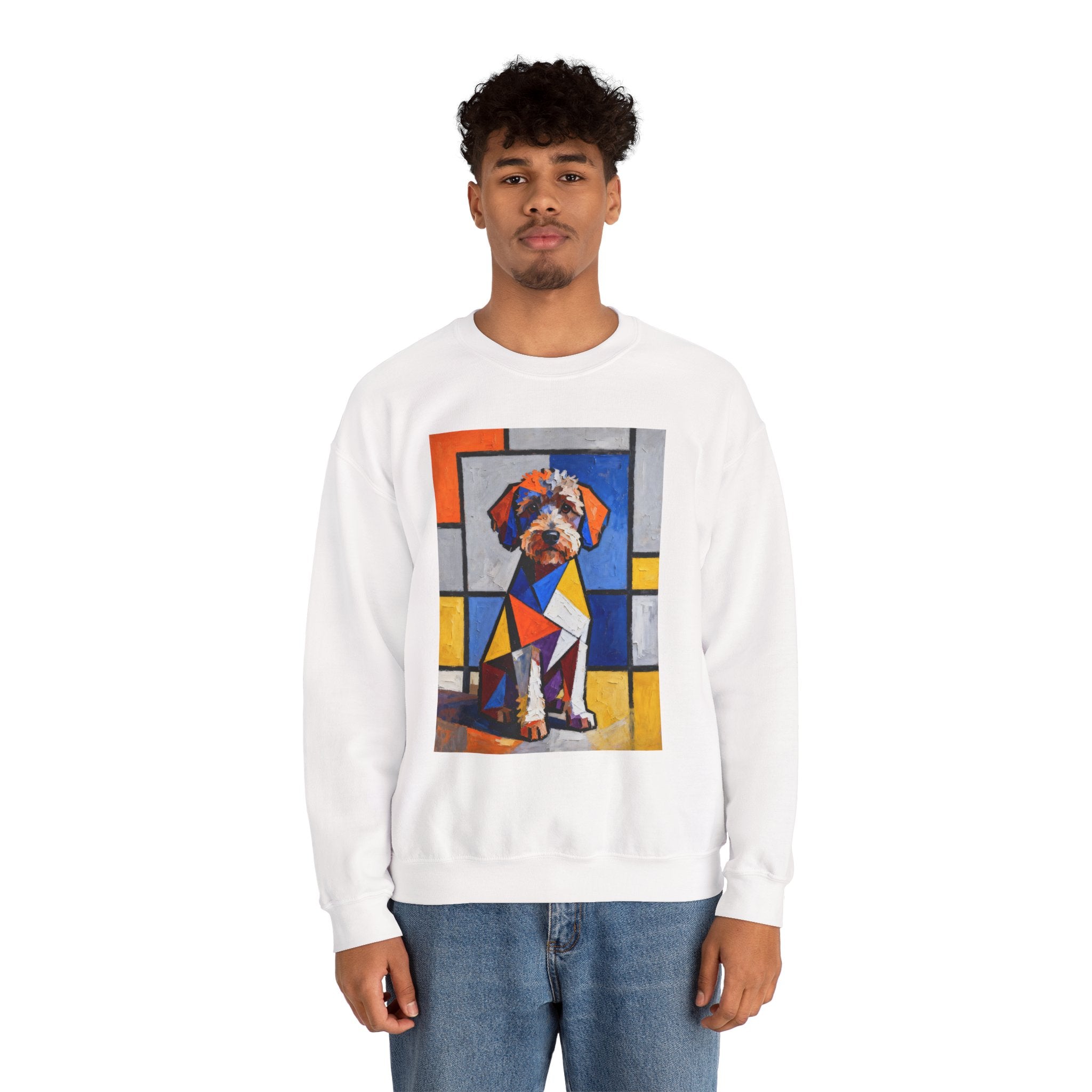 Schnoodle Sweatshirt | Living Work of Art Collection | Cubist Style