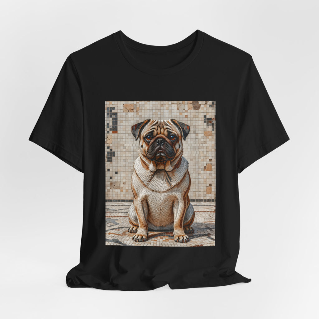 Pug T Shirt | Living Work of Art Collection | Mosaic Style
