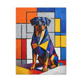 Rottweiler Canvas Wall Art | Living Work of Art Collection | Cubist Style Print