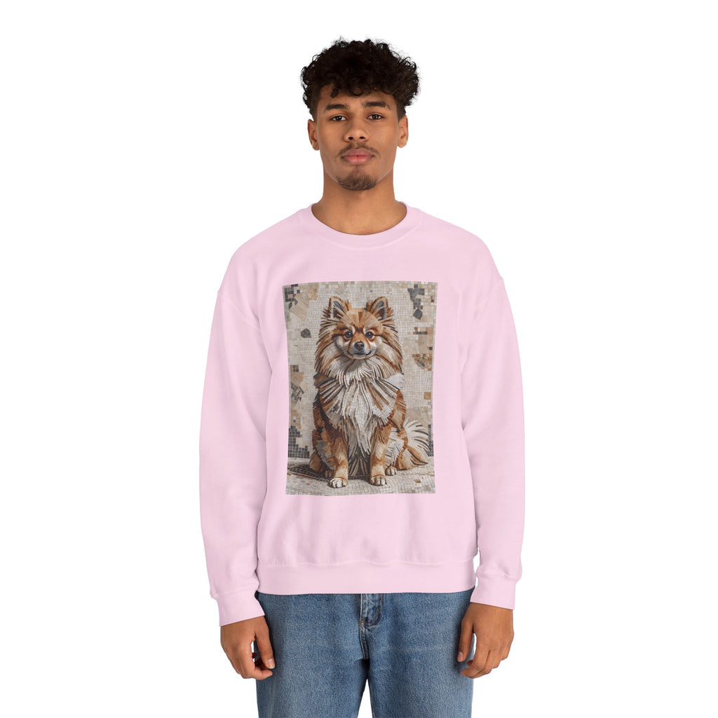 Pomeranian Sweatshirt | Living Work of Art Collection | Mosaic Style