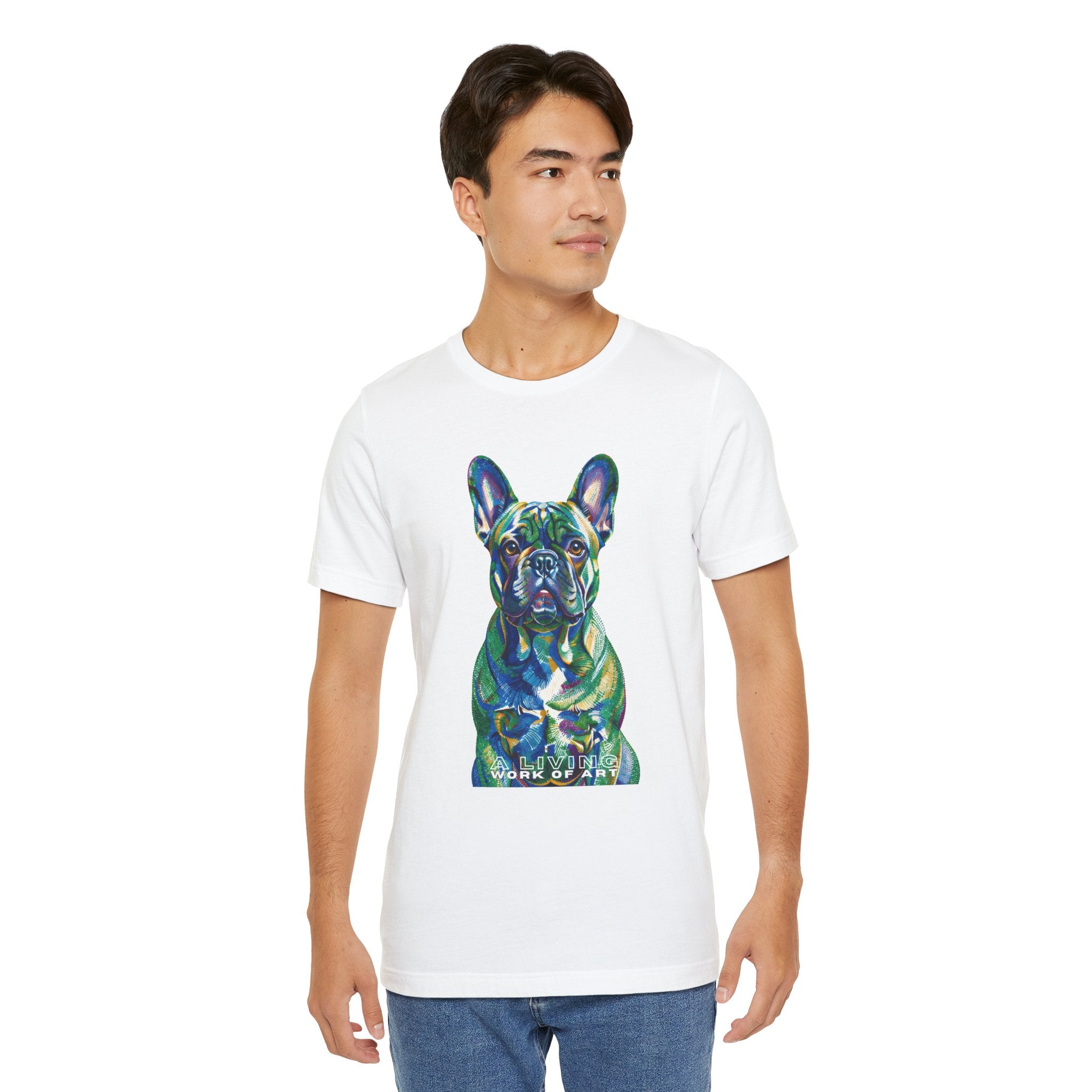 French Bulldog T Shirt | Living Work of Art Collection | Pointillism Style