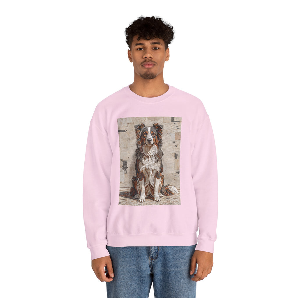Border Collie Sweatshirt | Living Work of Art Collection | Mosaic Style
