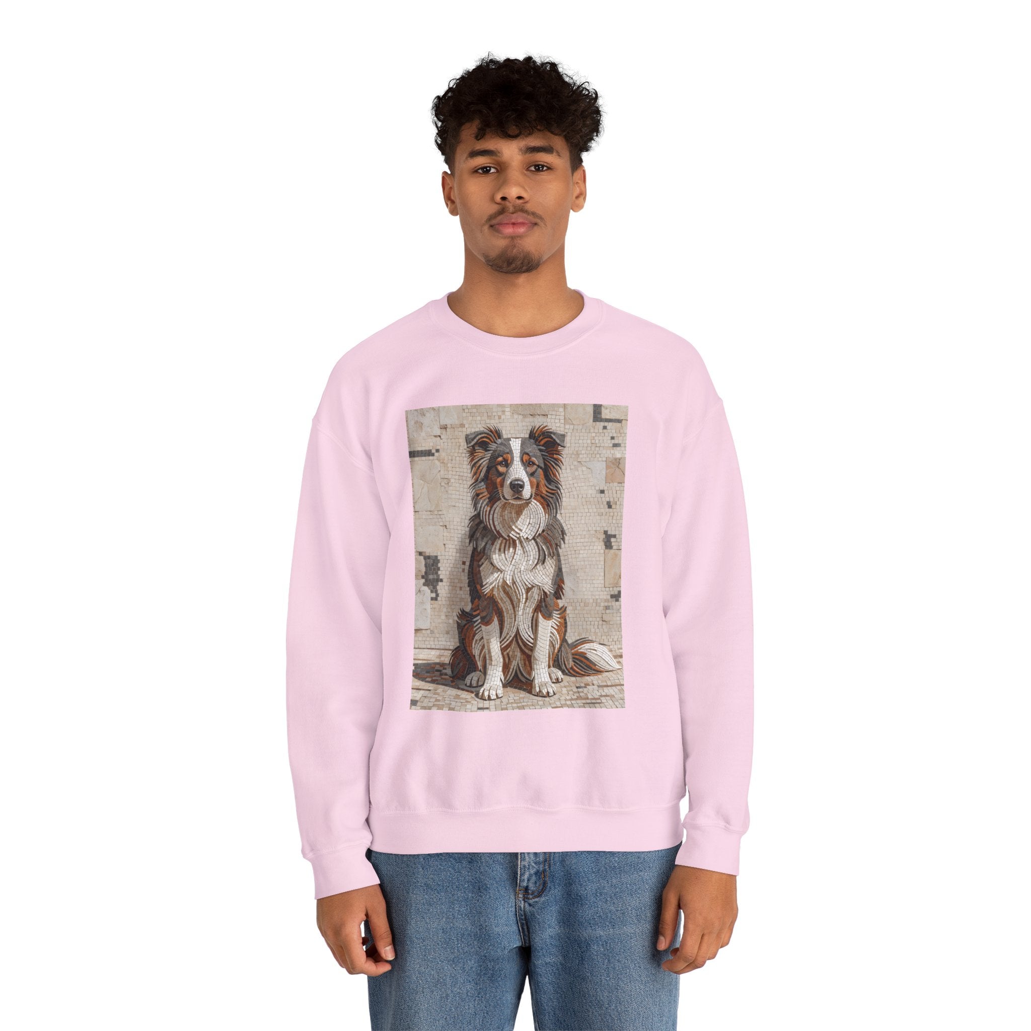 Border Collie Sweatshirt | Living Work of Art Collection | Mosaic Style