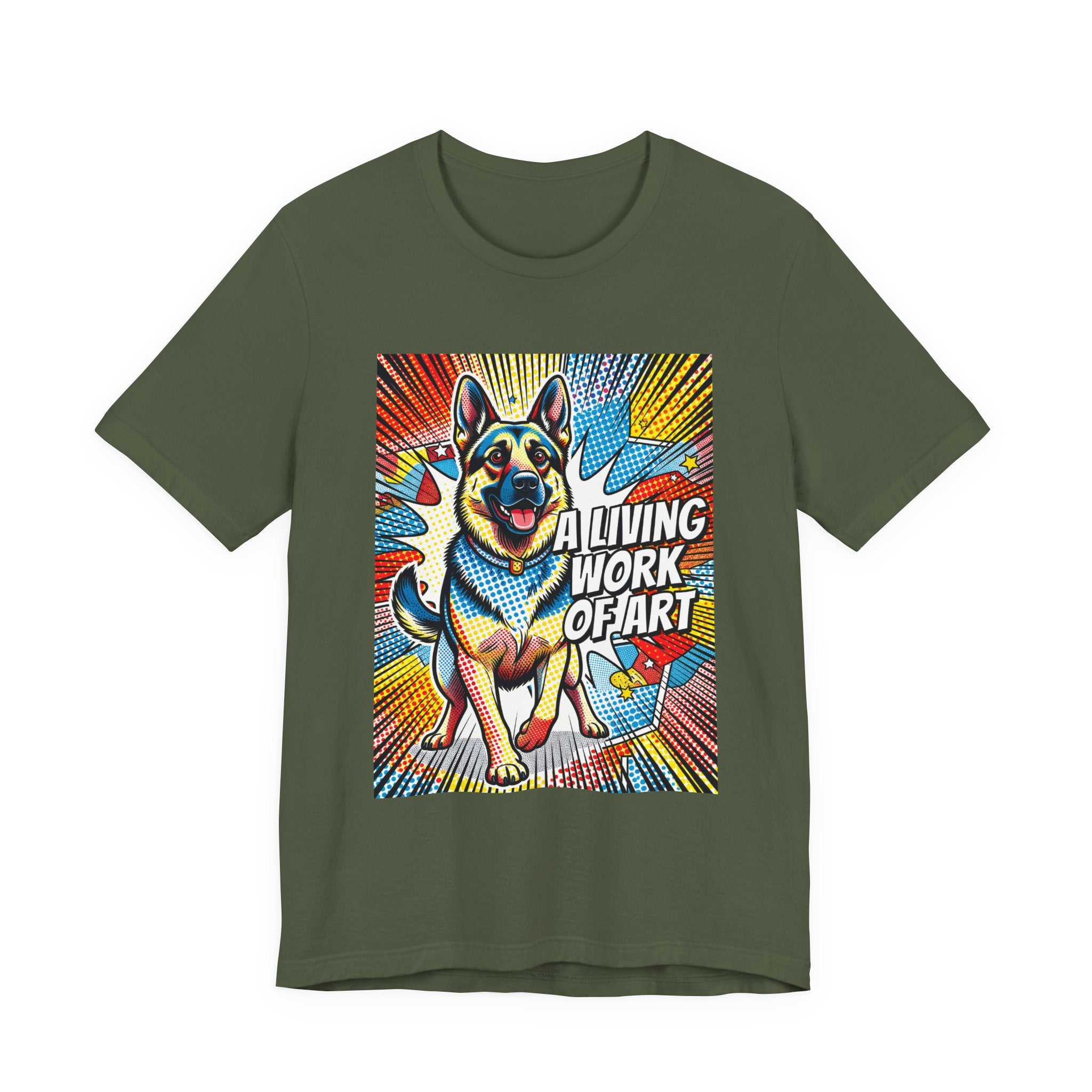 German Shepherd T Shirt | Living Work of Art Collection | Pop Art