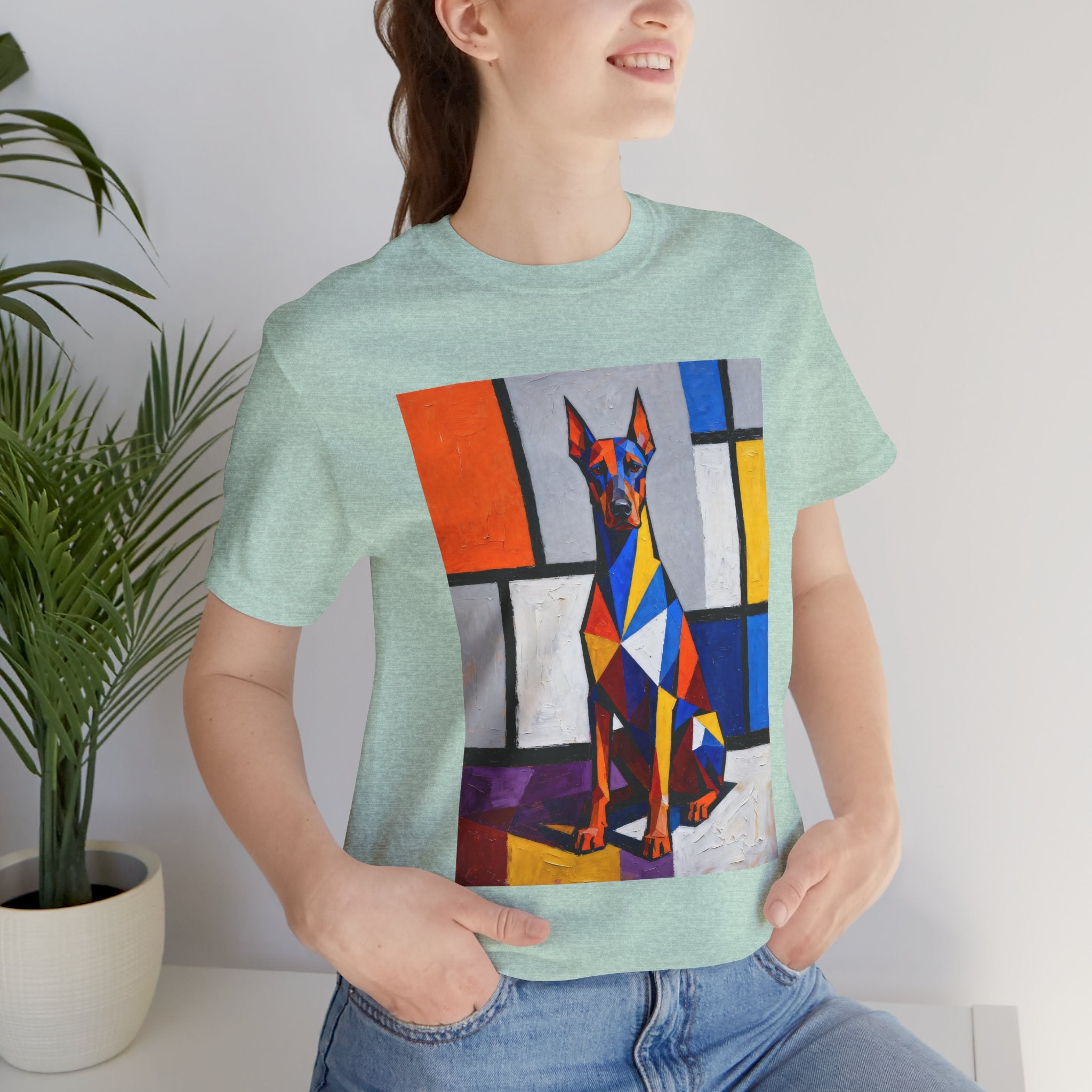 Doberman Pinscher T Shirt | Living Work of Art Collection | Cubist Style