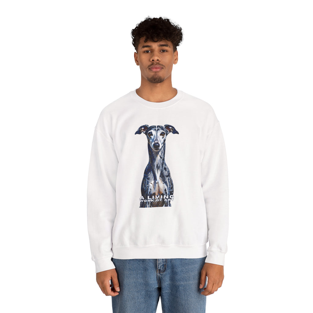 Whippet Sweatshirt | Living Work of Art Collection | Pointillism Style