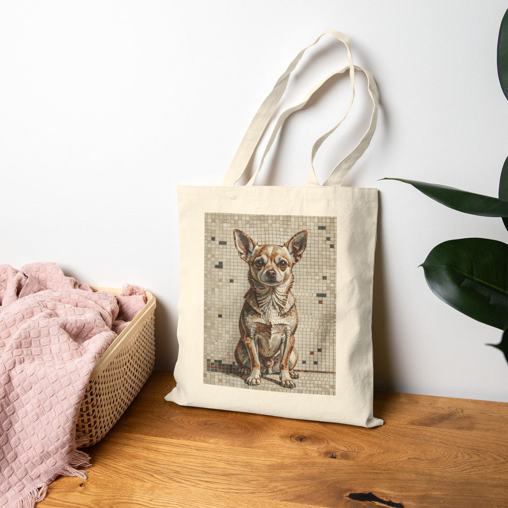 Chihuahua Tote Bag | Living Work of Art Collection | Mosaic Style