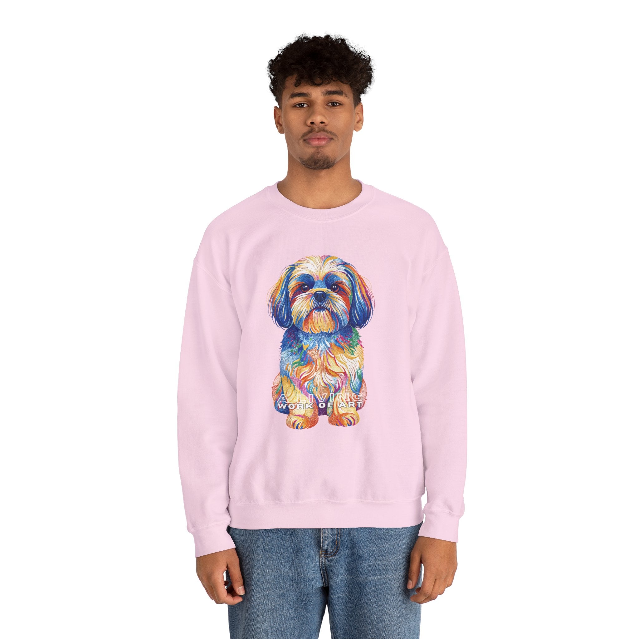 Shih Tzu Sweatshirt | Living Work of Art Collection | Pointillism Style