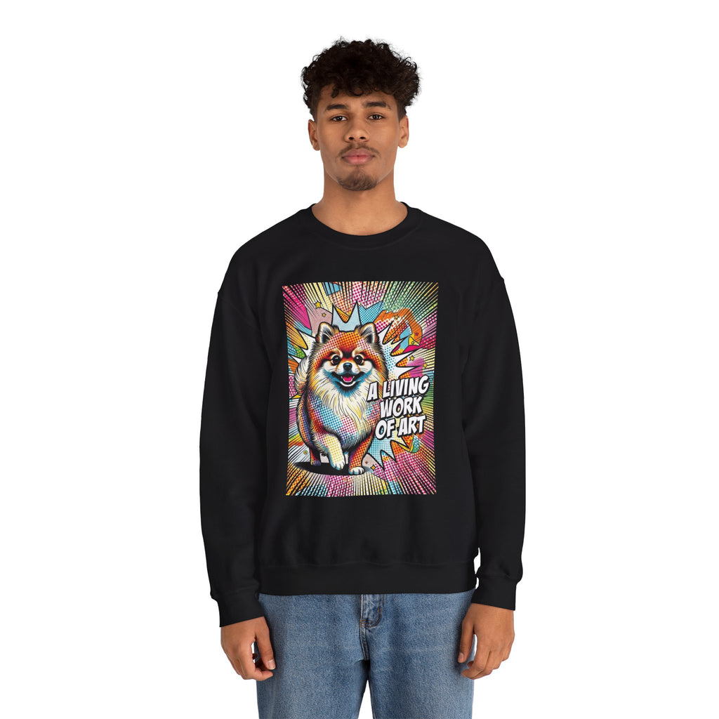 Pomeranian Sweatshirt | Living Work of Art Collection | Pop Art