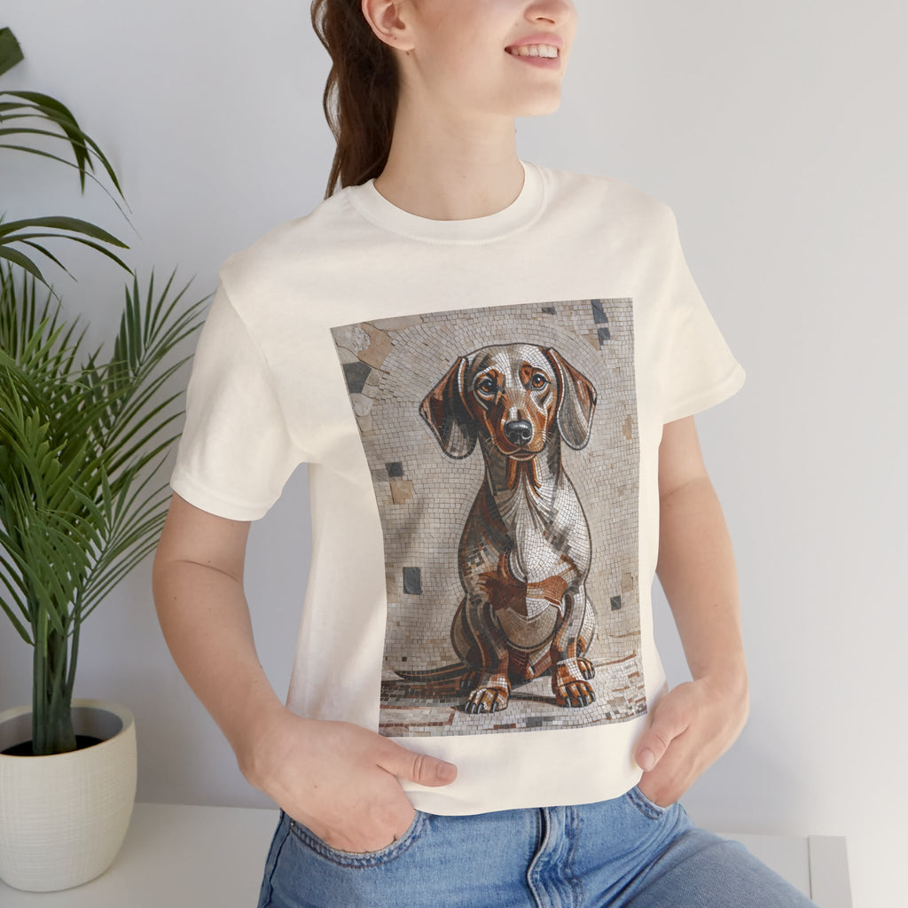 Dachshund T Shirt | Living Work of Art Collection | Mosaic Style