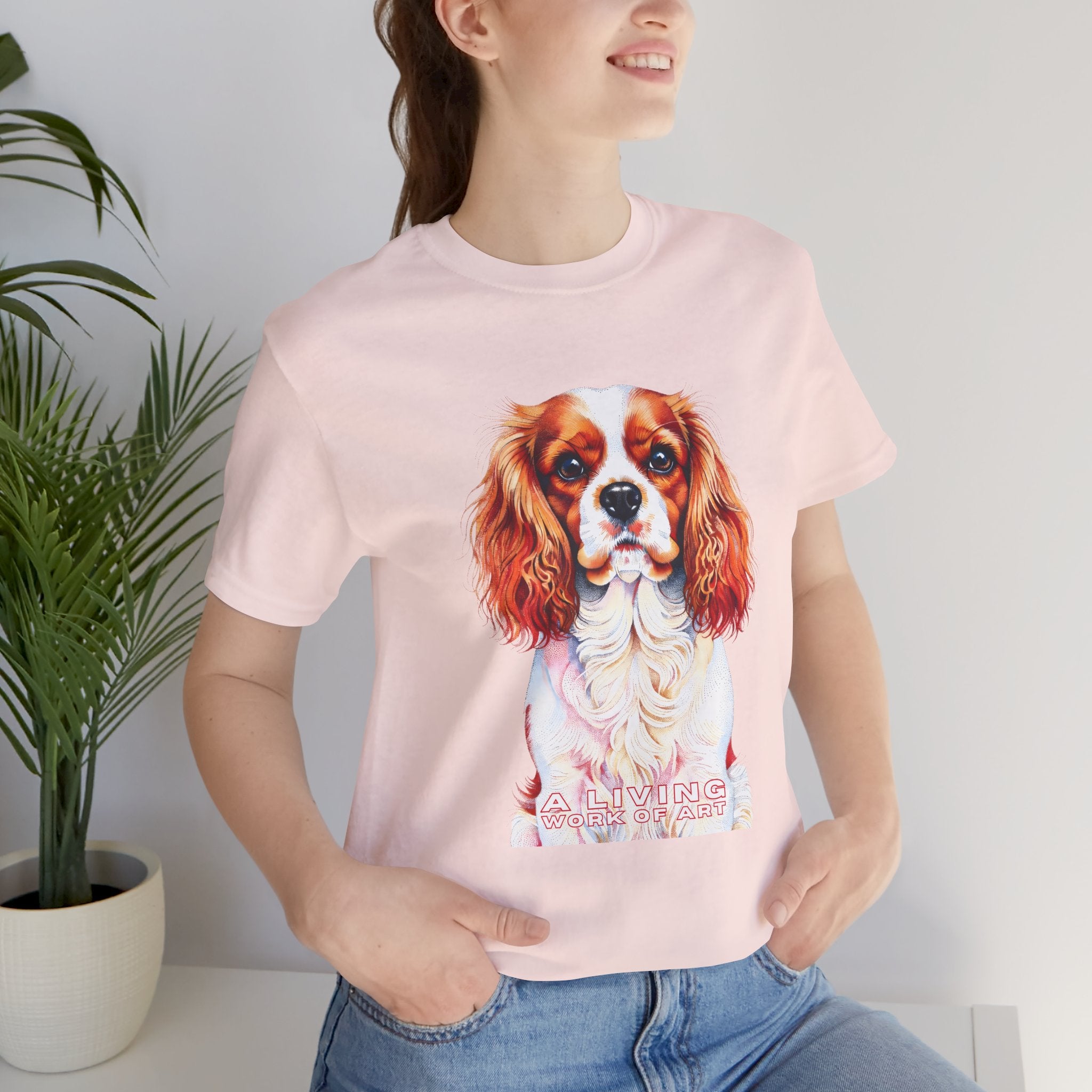 Cavalier King Charles Spaniel T Shirt | Living Work of Art Collection | Pointillism Style