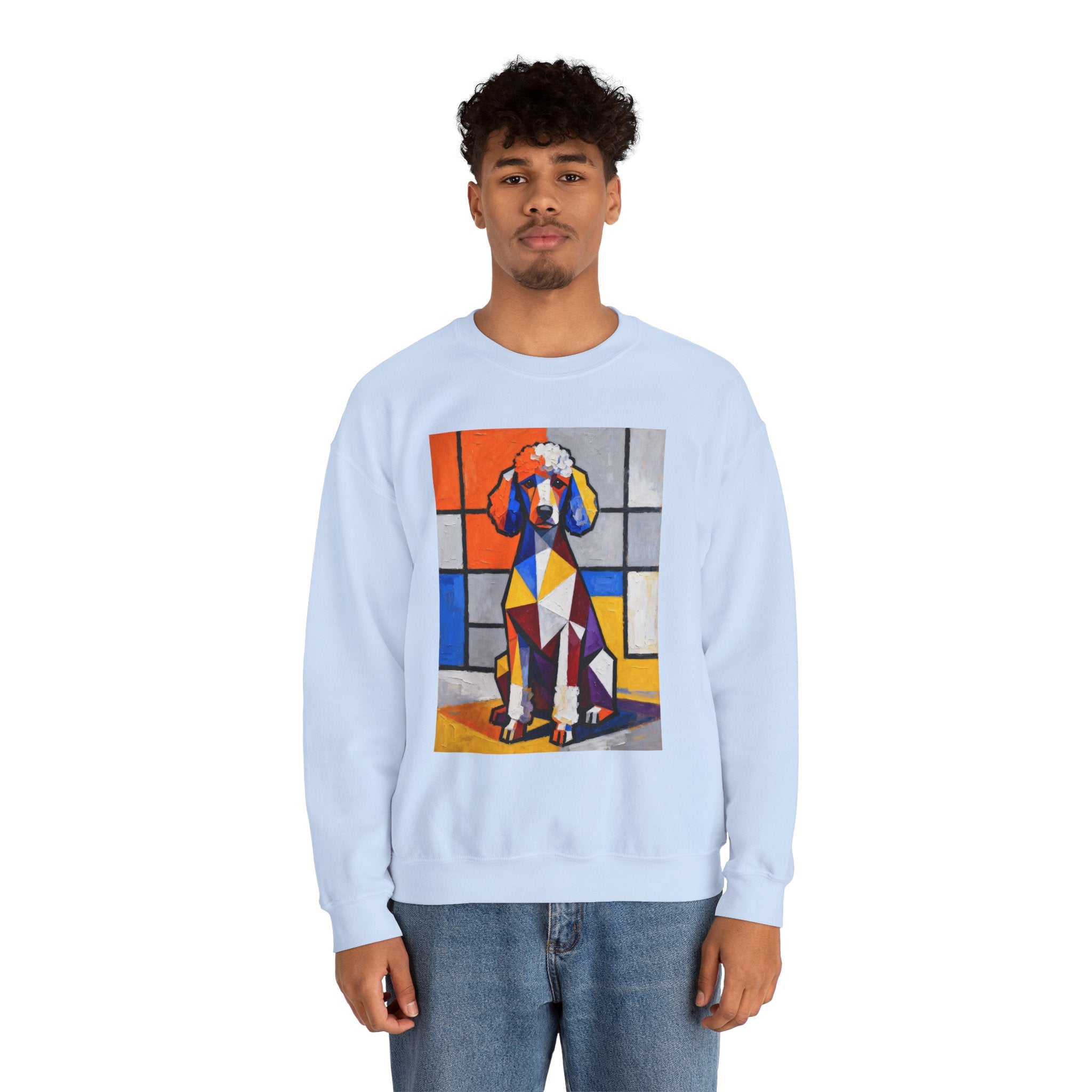 Poodle Sweatshirt | Living Work of Art Collection | Cubist Style