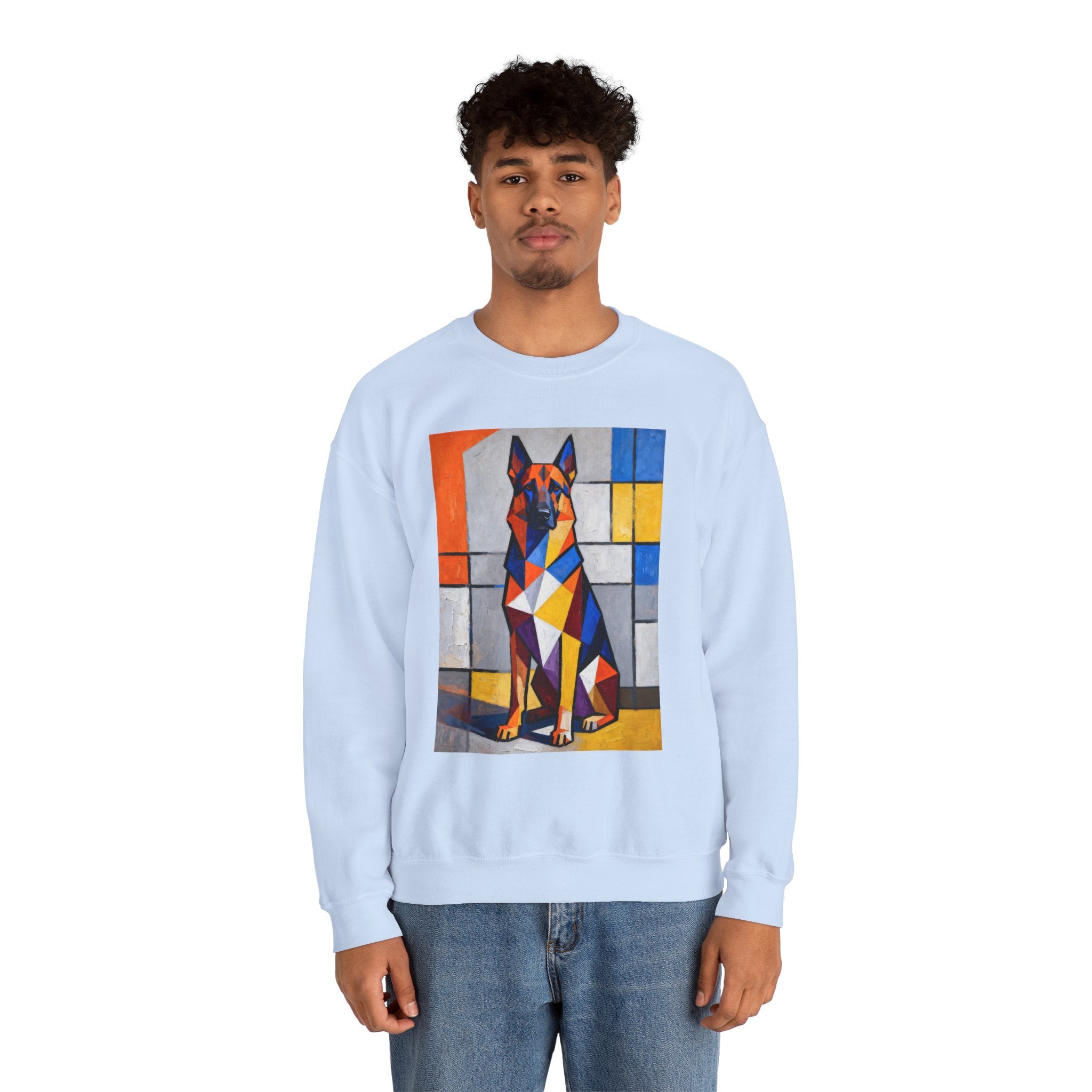 German Shepherd Sweatshirt | Living Work of Art Collection | Cubist Style