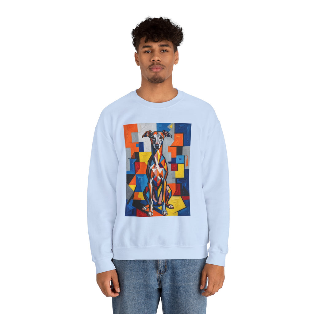 Italian Greyhound Sweatshirt | Living Work of Art Collection | Cubist Style