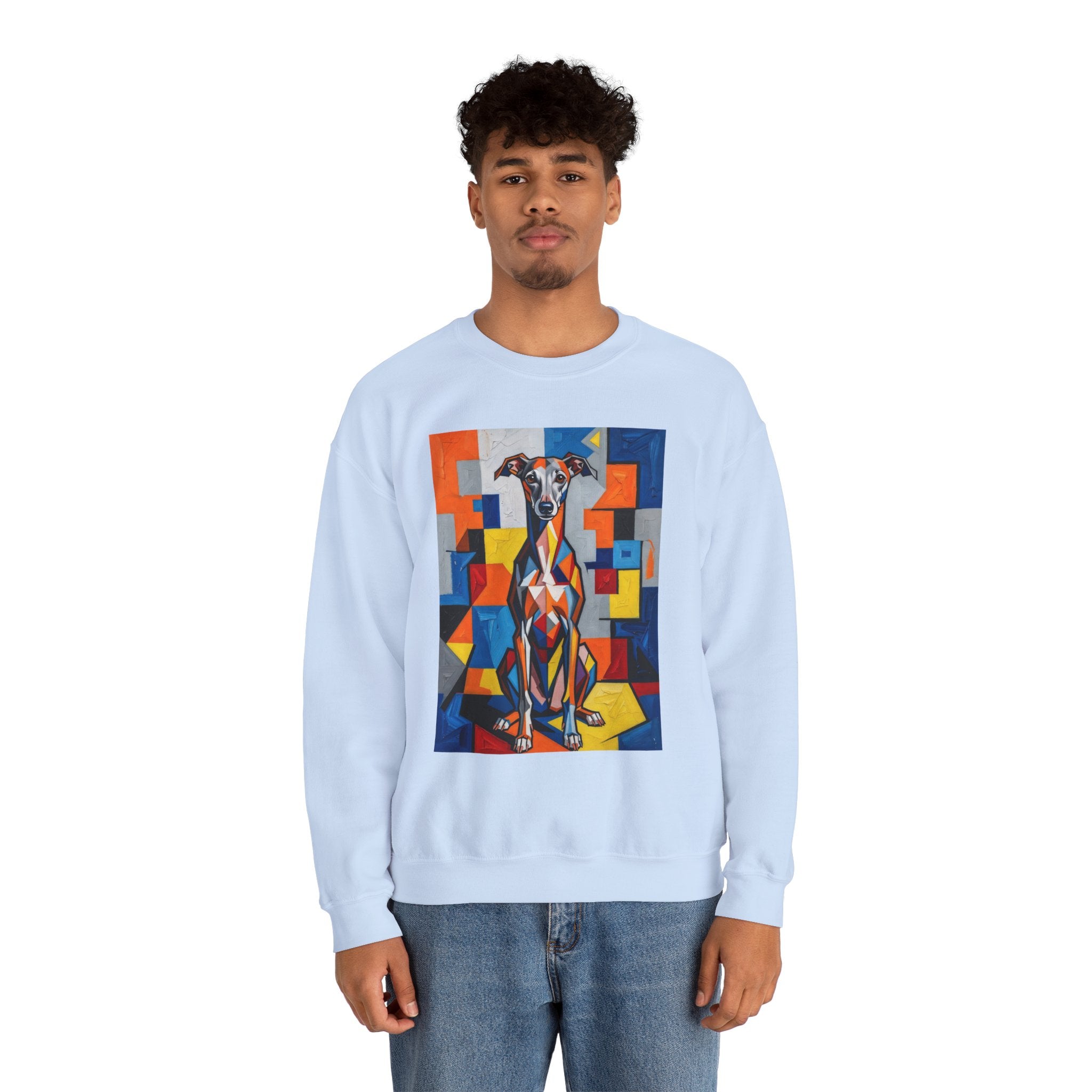 Italian Greyhound Sweatshirt | Living Work of Art Collection | Cubist Style