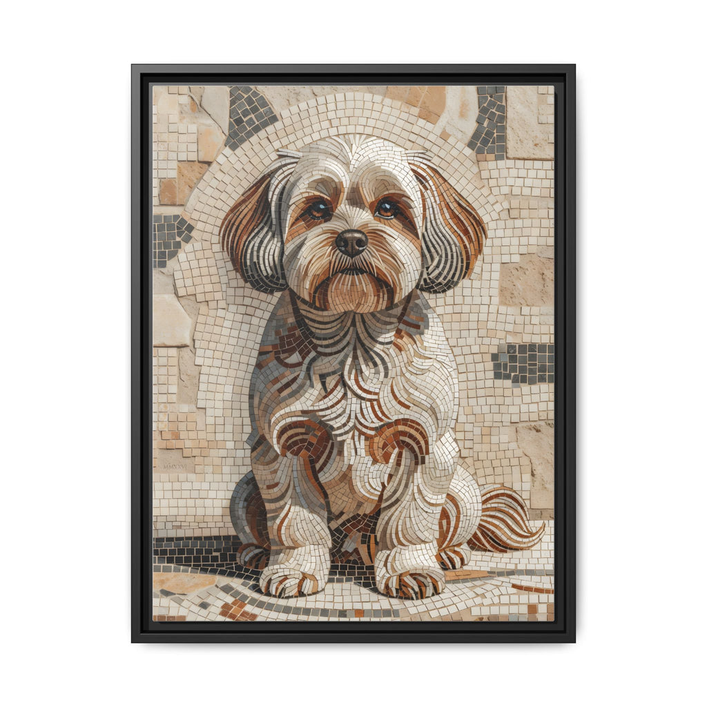 Shih-Poo Canvas Wall Art | Living Work of Art Collection | Mosaic Style Print