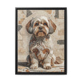 Shih-Poo Canvas Wall Art | Living Work of Art Collection | Mosaic Style Print