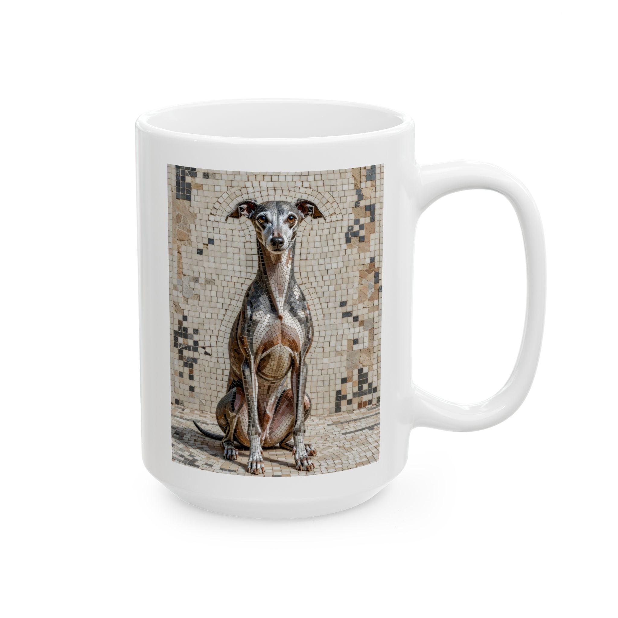 Italian Greyhound Coffee Mug | Living Work of Art Collection | Mosaic Style
