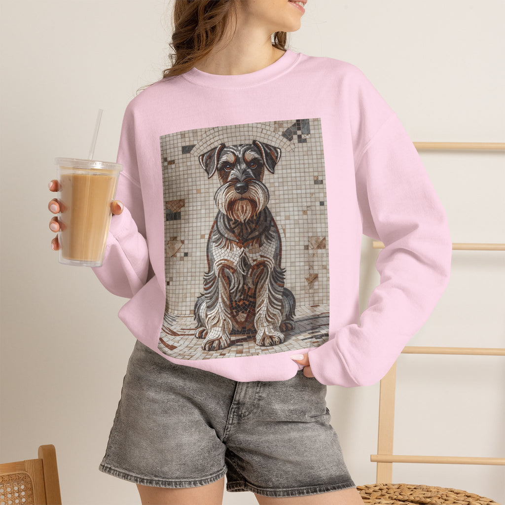 Schnauzer Sweatshirt | Living Work of Art Collection | Mosaic Style