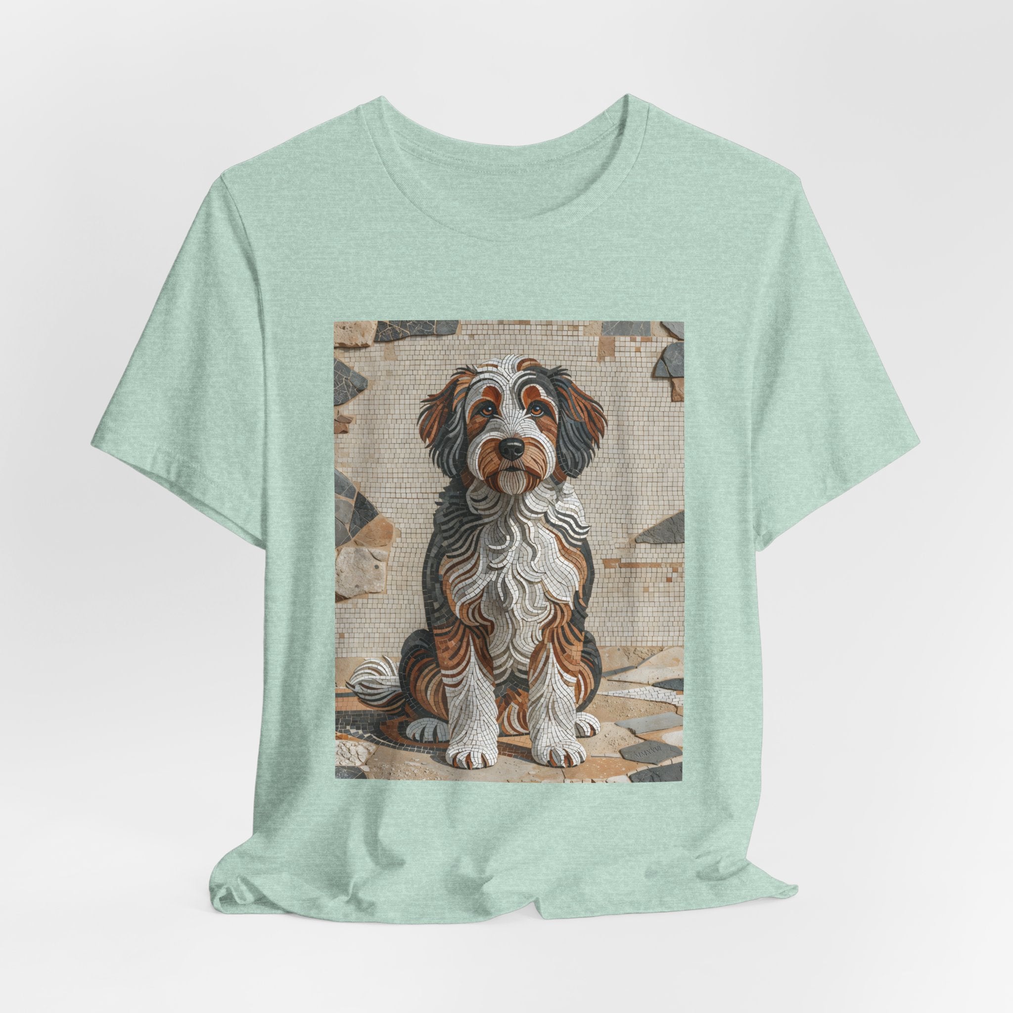 Bernedoodle T Shirt | Living Work of Art Collection | Mosaic Style