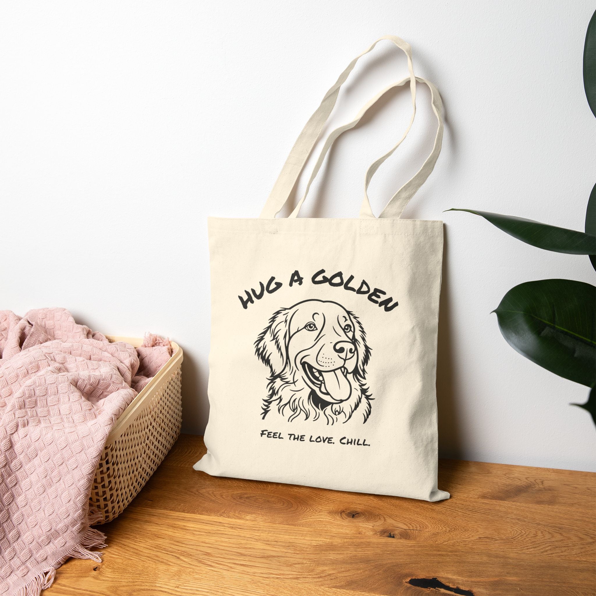 Golden Retriever Tote Bag | Hug a Golden