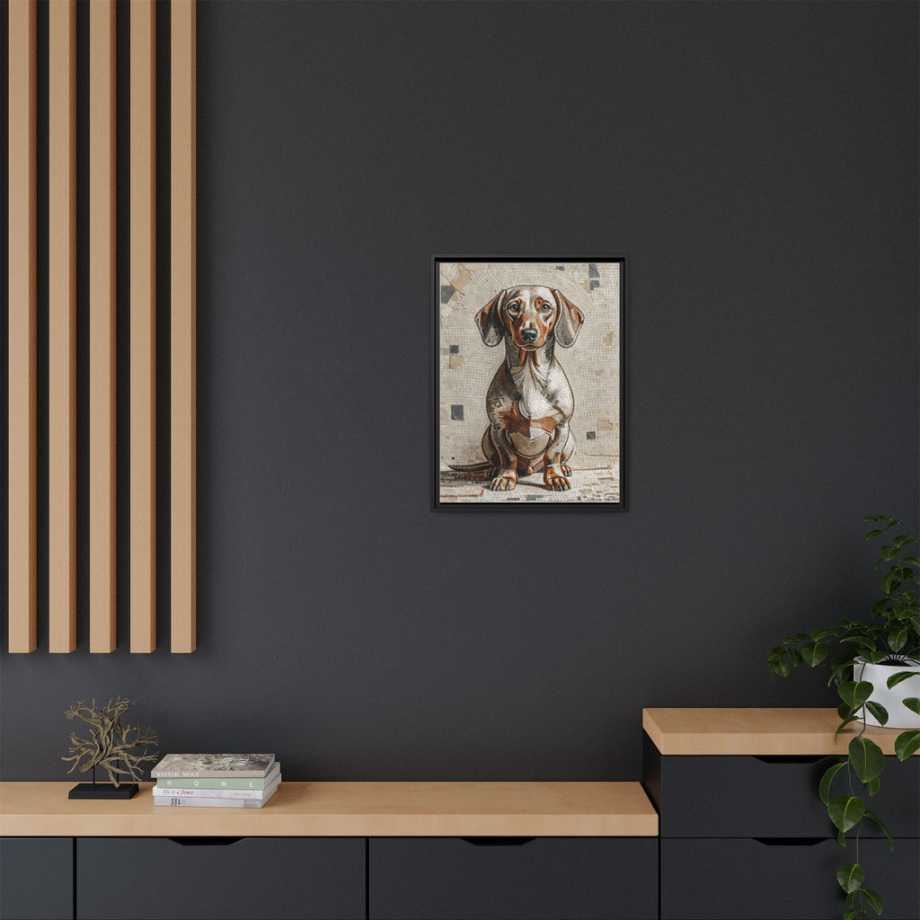 Dachshund Canvas Wall Art | Living Work of Art Collection | Mosaic Style Print