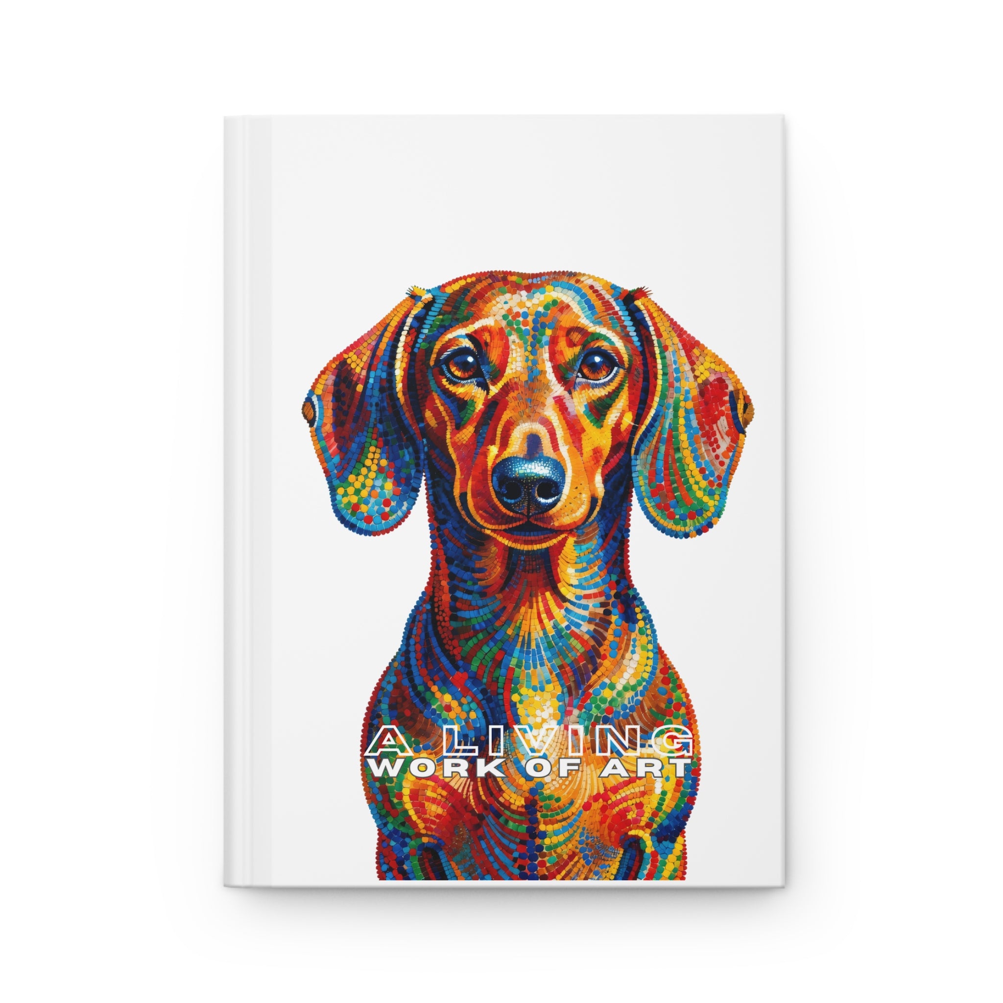 Dachshund Notebook | Living Work of Art Collection | Pointillism Style