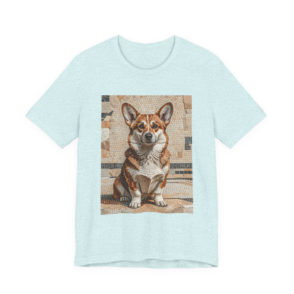 Corgi T Shirt | Living Work of Art Collection | Mosaic Style