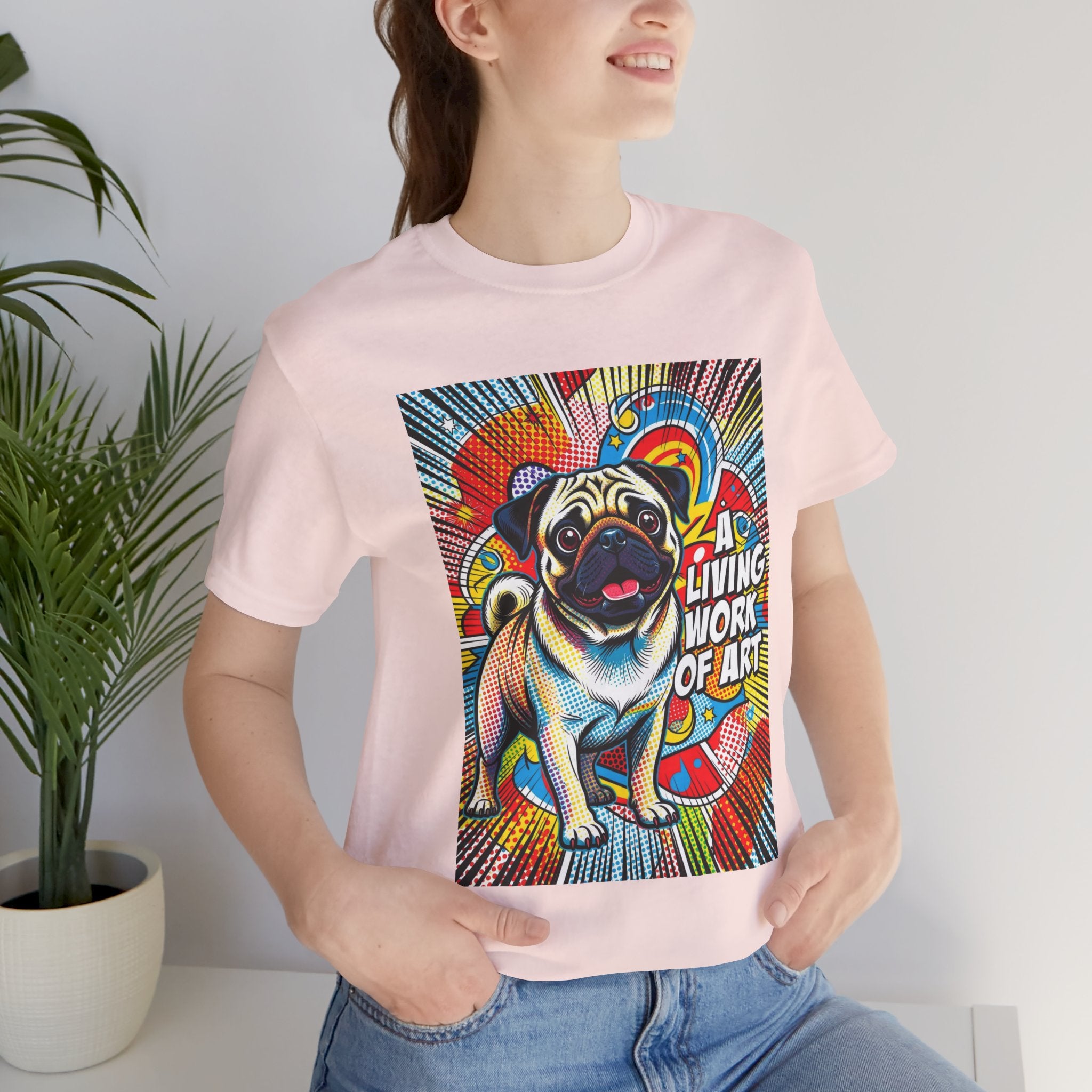 Pug T Shirt | Living Work of Art Collection | Pop Art