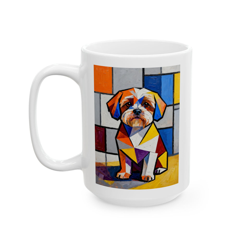 Shih-Poo Coffee Mug | Living Work of Art Collection | Cubist Style
